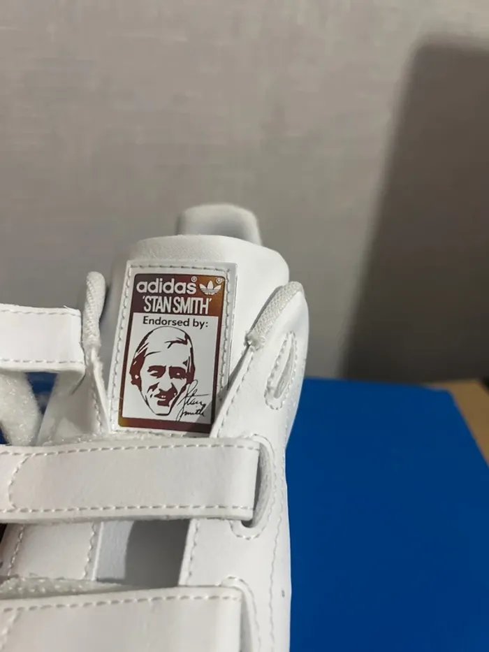 Baskets blanches à scratch Adidas Stan Smith 34 - photo numéro 5
