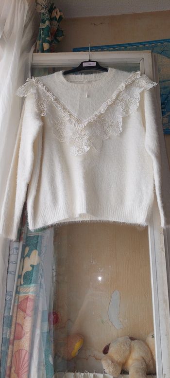 Pull doux blanc