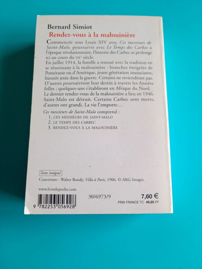 Livre rendez vous à la malouiniere - photo numéro 2