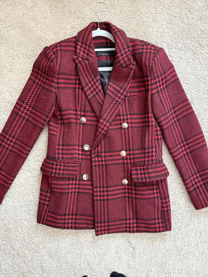 Veste blazer rouge bordeaux