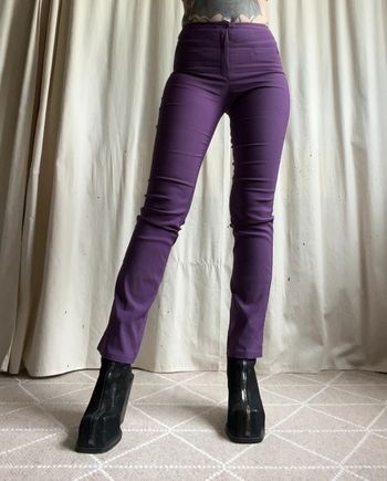 Pantalon moulant violet Officecore vintage made in France Whmisical - Taille S/M