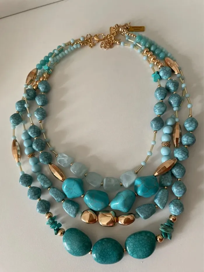 Collier multirangs turquoise Weekend Max Mara - photo numéro 10