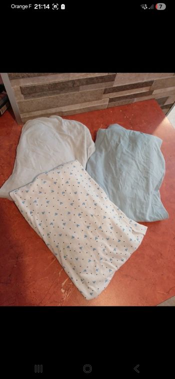 Lot de 3 draps housses 60 / 120 cm