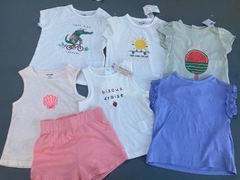 Kiabi . Neuf Lot de 7 pièces 9 mois fille