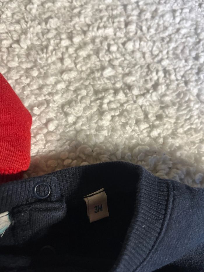 Lot de 2 pull Mickey Noël 3 mois - photo numéro 4