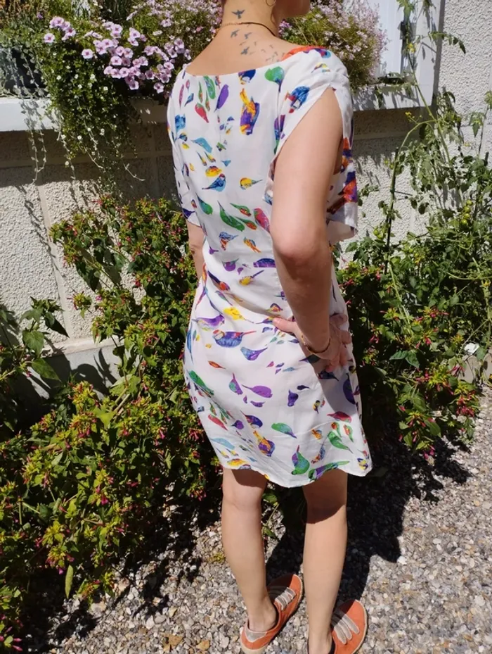 Robe imprimée oiseaux - photo numéro 2