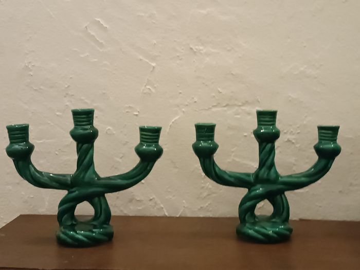 Paire de chandelier Vallauris 1950 - photo numéro 2