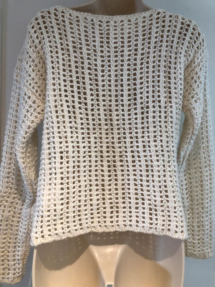 Esprit pull blanc cassé taille M - photo numéro 9