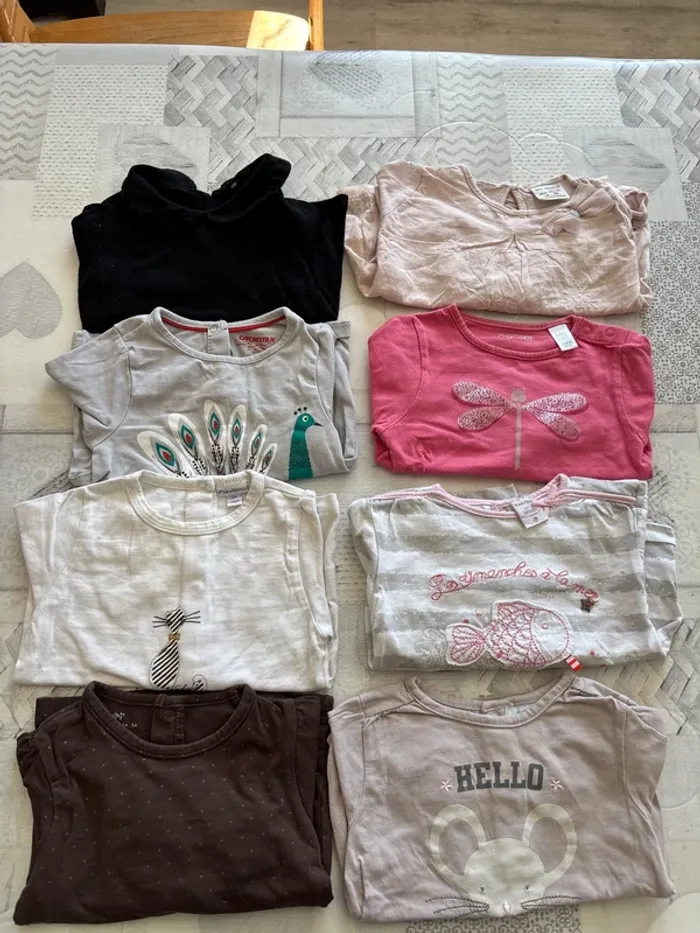 Lot tee-shirts ml 12 mois
