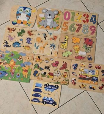 🥰🤩😍🎉🎉 superbe lot 10 puzzles en bois 😍🤩🥰