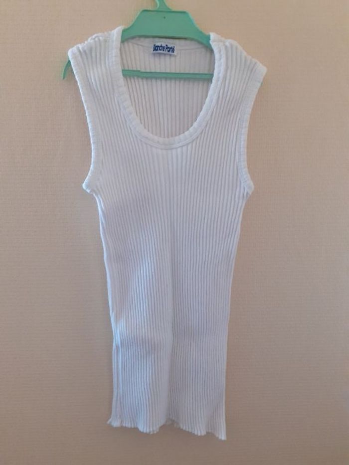Tee shirt sans manche blanc taille 38 Blanche Porte