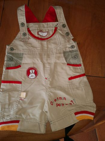 Salopette courte et fine 18 mois garçon