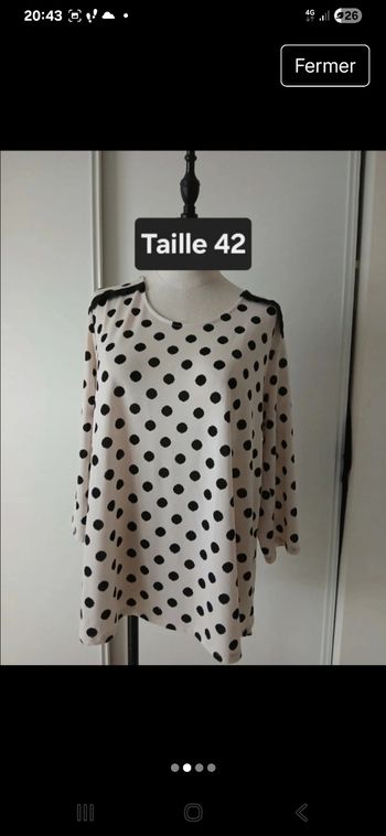 Blouse fluide Taille 42 marque intermarché