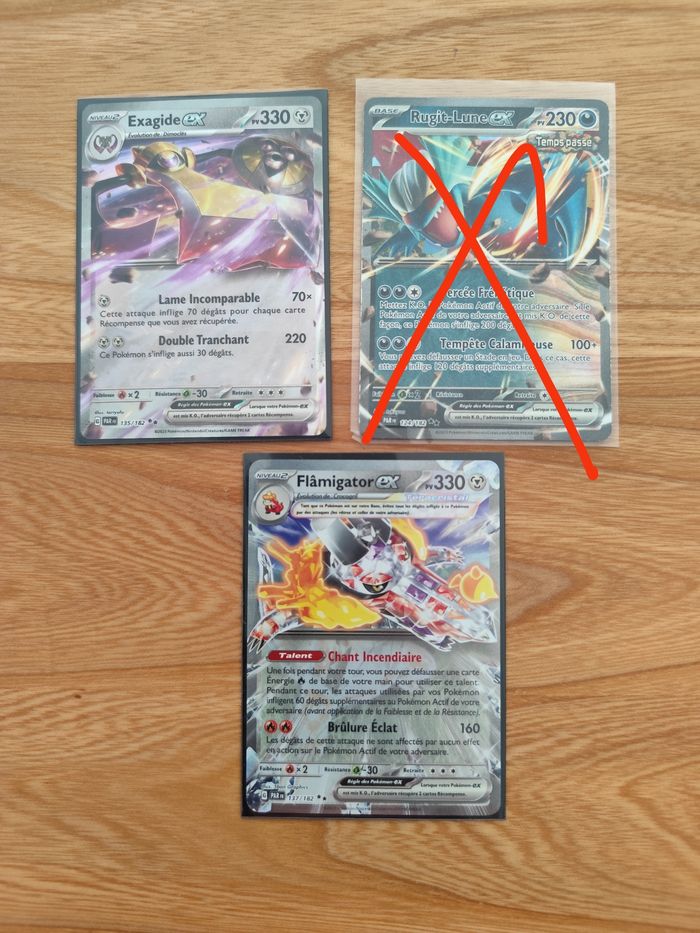 Pokémon Faille paradoxe : lot 2 cartes EX