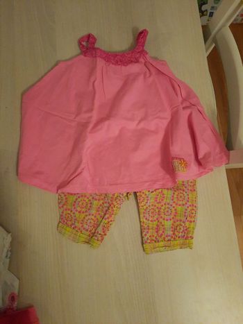 Ensemble robe et pantacourt fille 12 mois