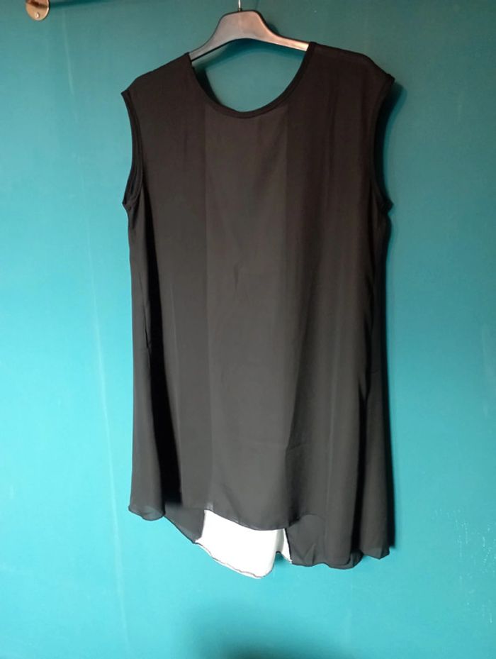 Robe voile blanche et noire - photo numéro 3