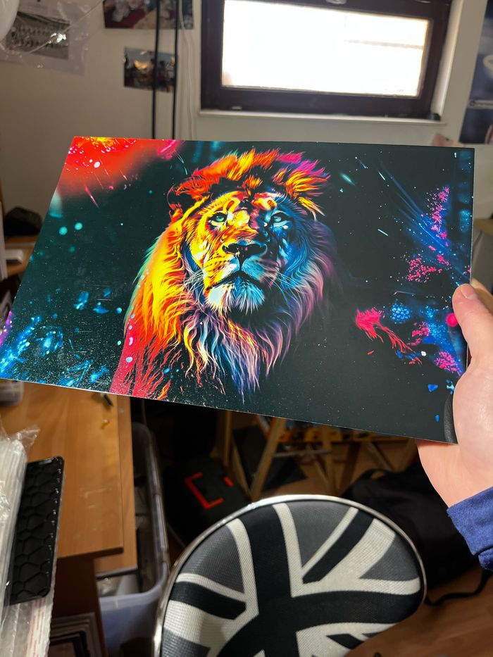 Poster en métal lion - photo numéro 2