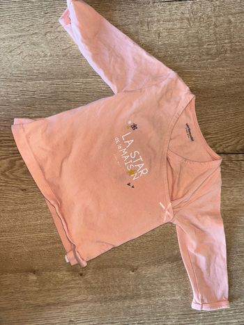 Haut rose La star de la maison c’est moi  - Vertbaudet