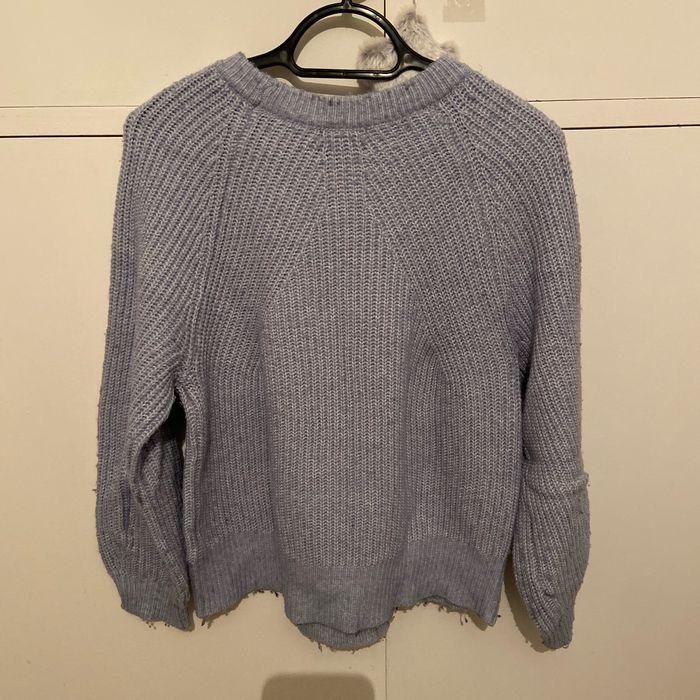 Pull bleu ciel col rond - photo numéro 3