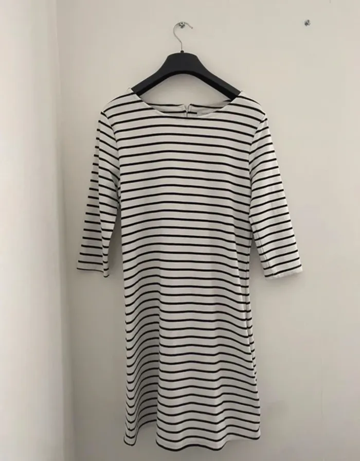 Robe marinière manches mi longues