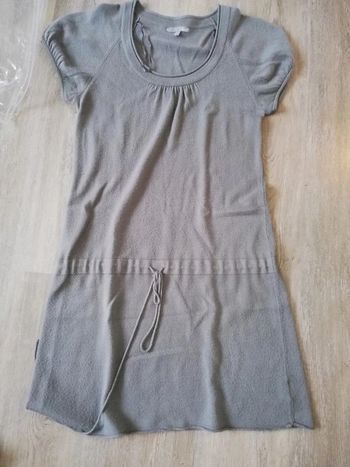 Robe pull manches courtes gris 38 etam