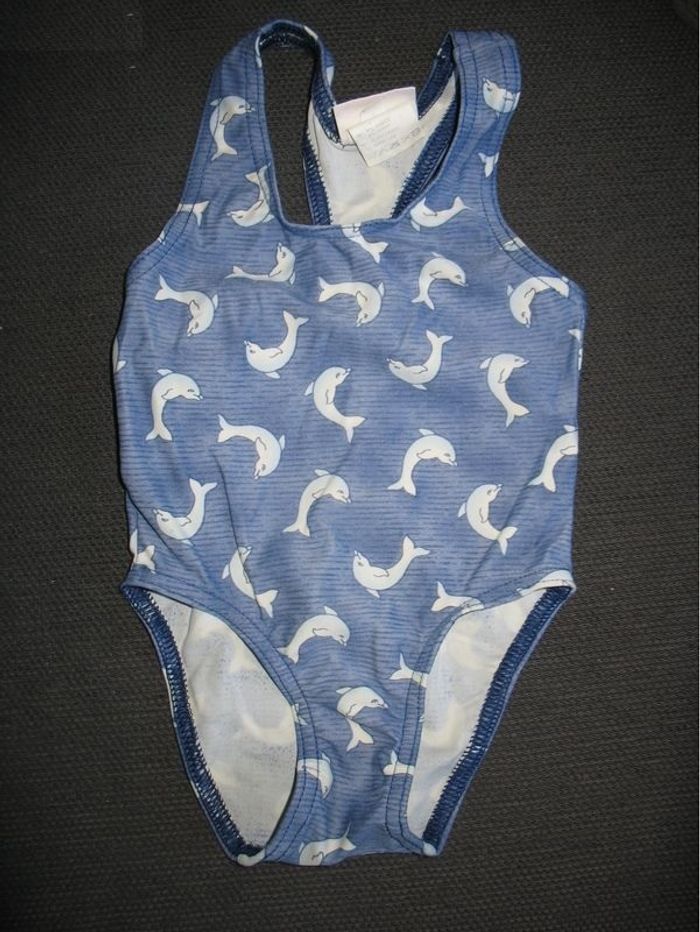 MAILLOT DE BAIN 1 PIÈCE BLEU BÉBÉ FILLE "AUBISOU BY AUBERT" - 6 MOIS - n°01