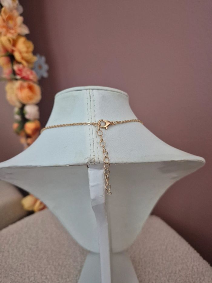Collier rosé croissant de lune - photo numéro 3