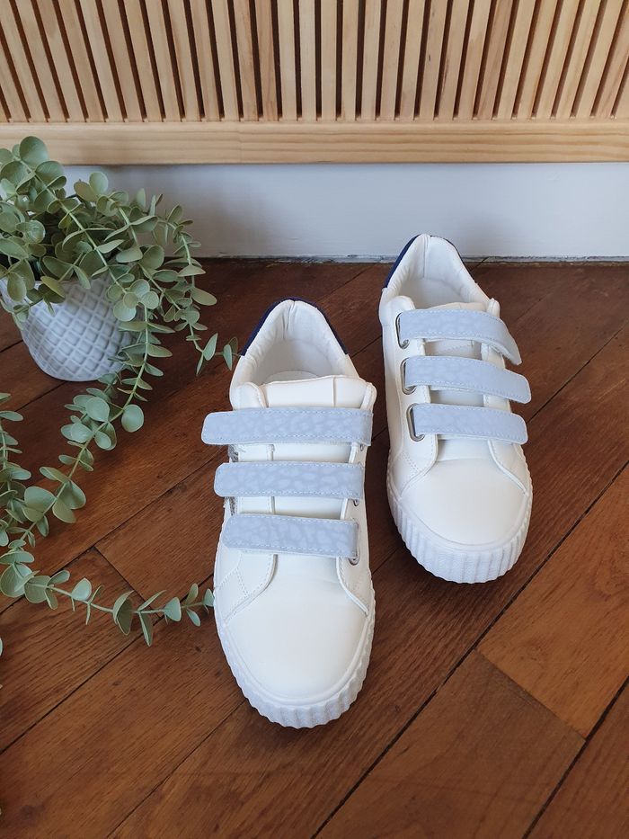 Baskets à scratchs Bali écru/marine Pointure 40 - photo numéro 5