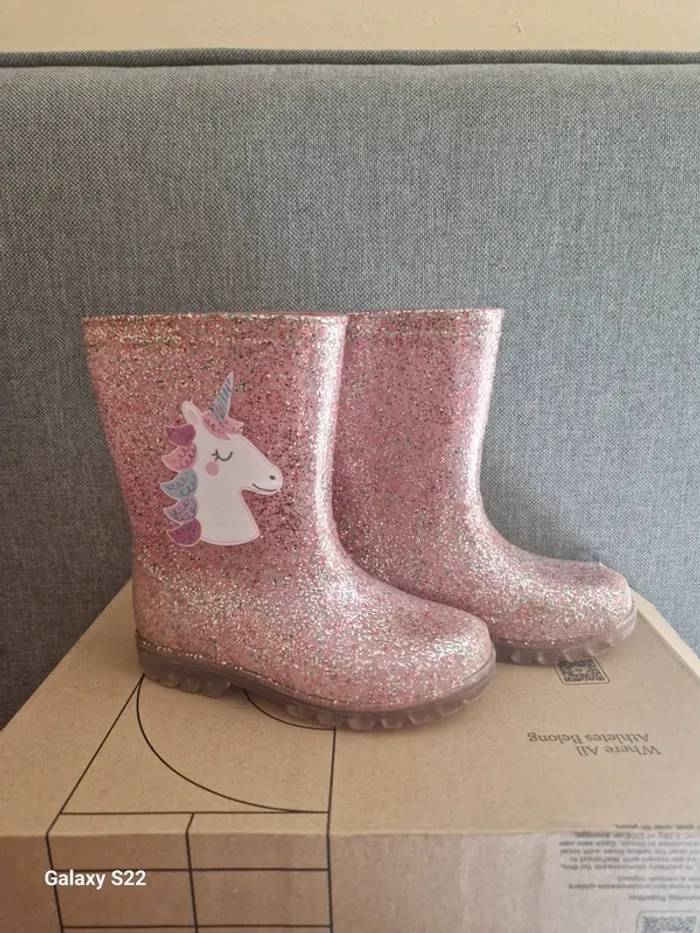 Bottes de pluie semelles lumineuse