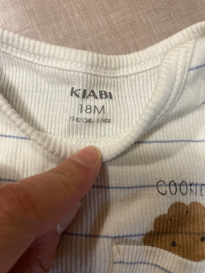 Body bébé Kiabi rayé 18 mois – motif cookie 🍪 - photo numéro 5
