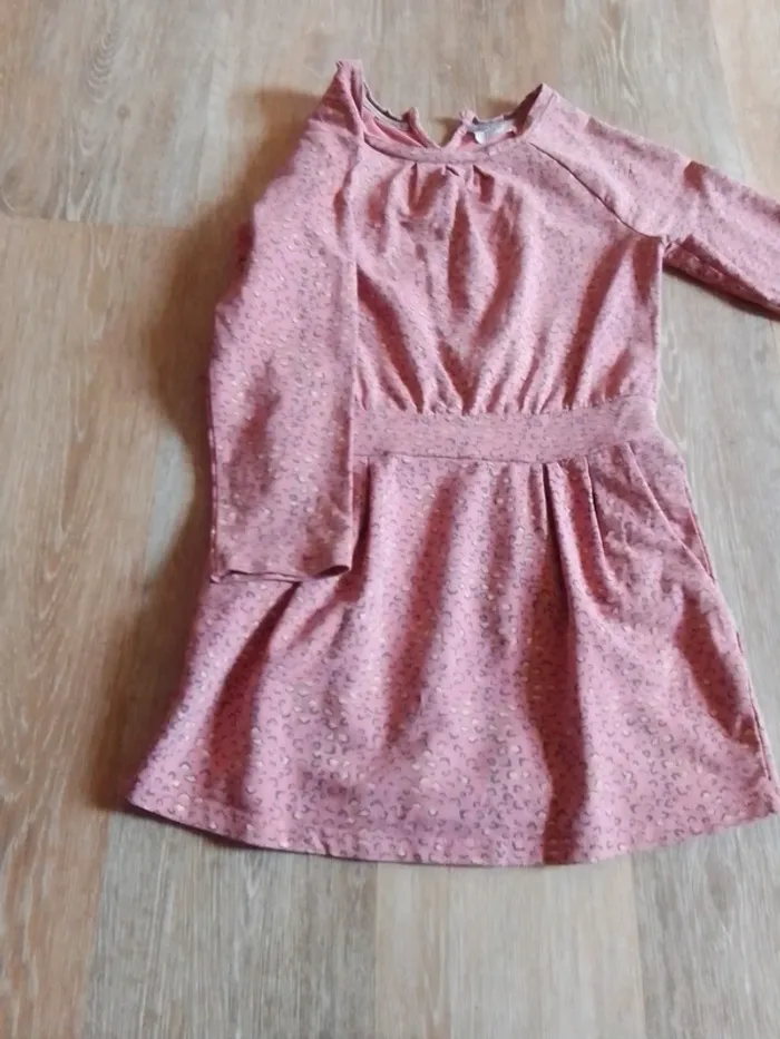 Robe fille tao tape a l oeil 8 ans rose plutôt automne hiver - photo numéro 5
