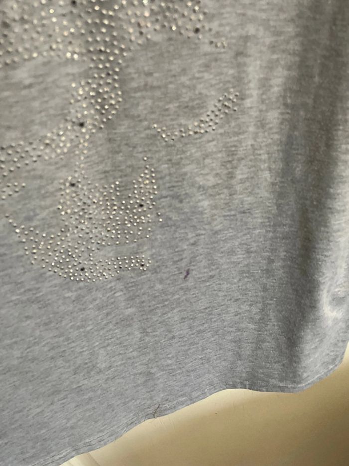 T-shirt strass tête de mort L/XL - photo numéro 4