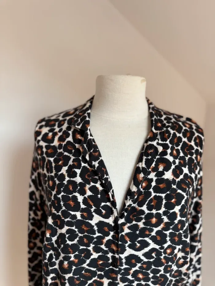 Superbe chemise blouse léopard en viscose Etam 🌸 44 - photo numéro 2