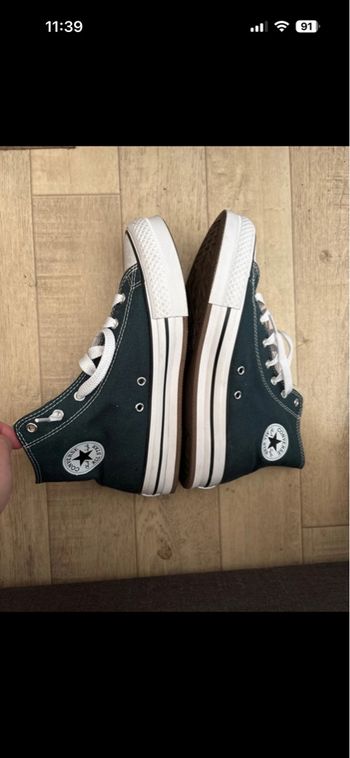 Converse plate-forme vert sapin 