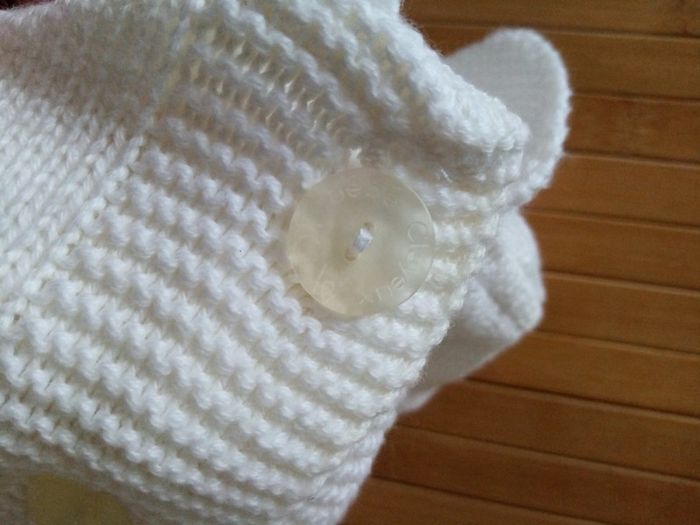 Gilet blanc 3mois Moi bébé Clayeux - photo numéro 3