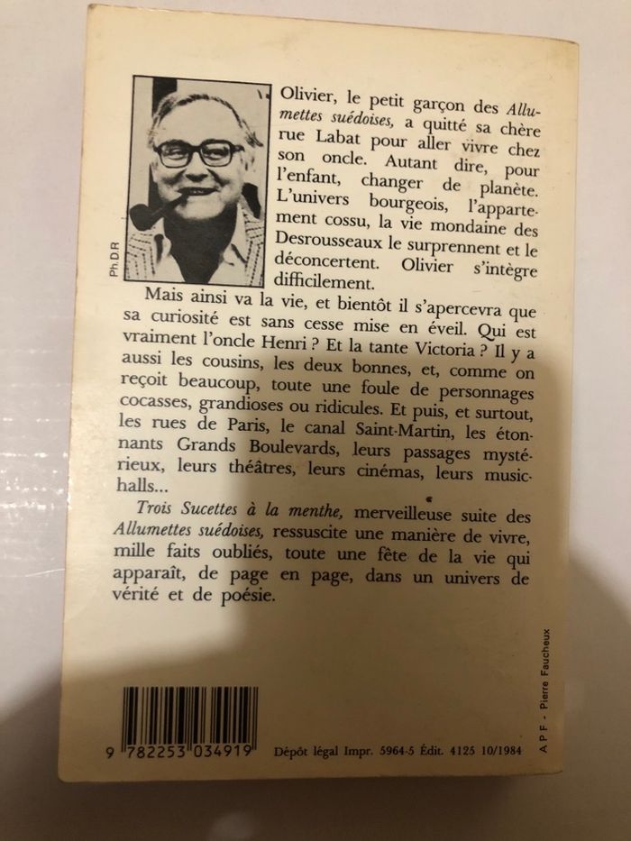Livre Trois sucettes à la menthe Robert Sabatier - photo numéro 2