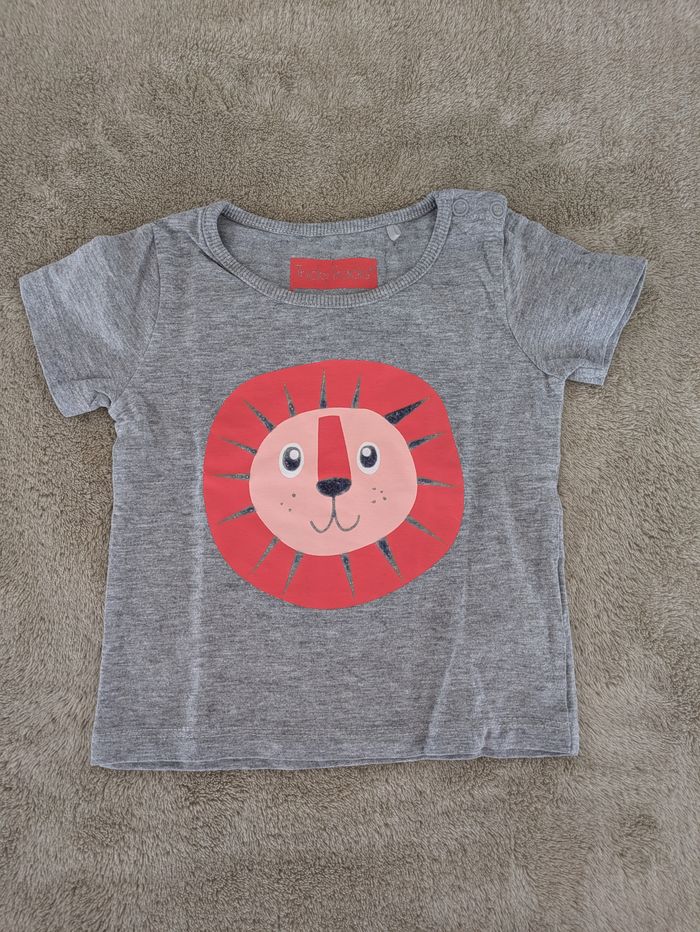 T-shirt Gris Chiné Tricky Tracks - 6 Mois