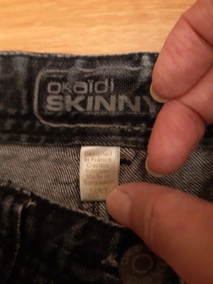Jeans fille skinny taille 12 ans - photo numéro 3