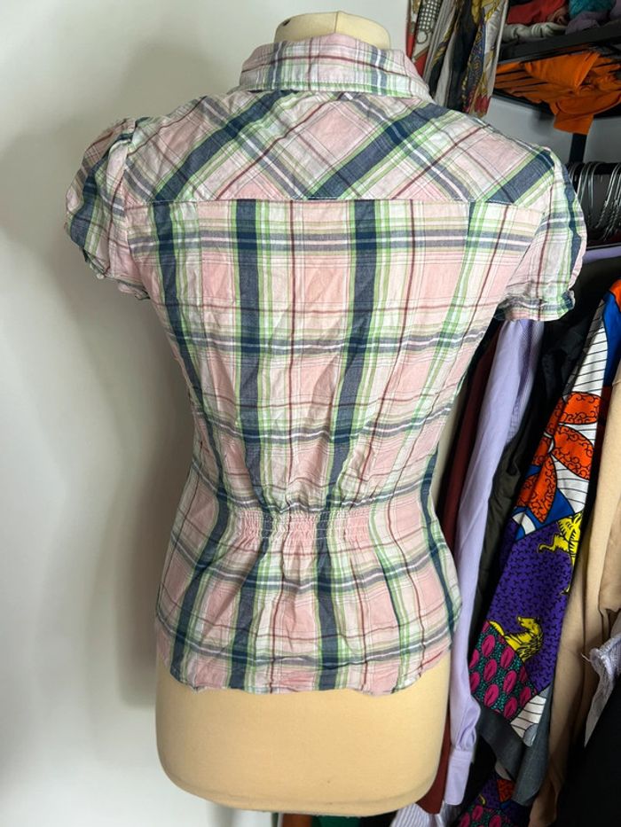 Chemisier à carreaux manches courtes - photo numéro 3