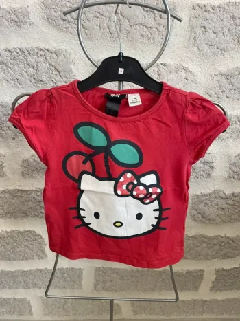 Tee shirt rouge fille 3ans H&M cerise