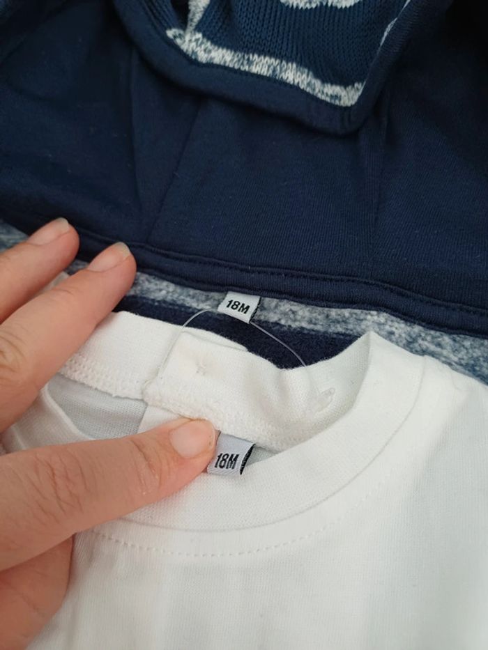 Gilet zippé avec t-shirt 18 mois neuf - photo numéro 4