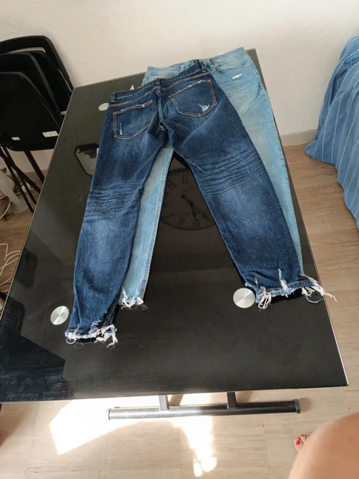 2 jeans troues 38 - photo numéro 5