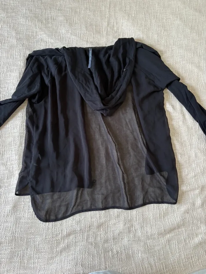 Veste légère noire à capuche Cop Copine – Taille S - photo numéro 2