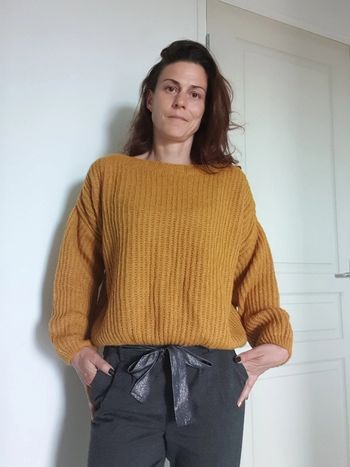 Pull moutarde femme taille 36 ou S