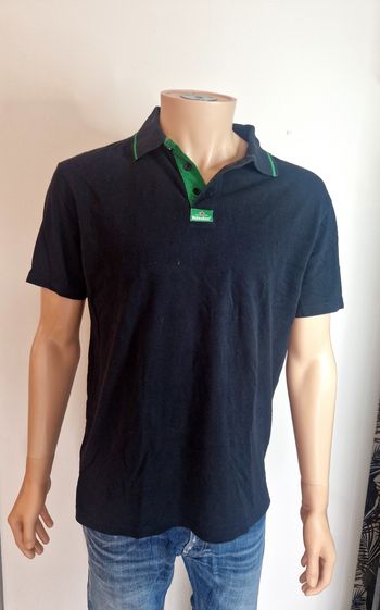 Polo HEINEKEN Noir & Vert "Marque Déposée" - Taille XL - Style Pub / Sport