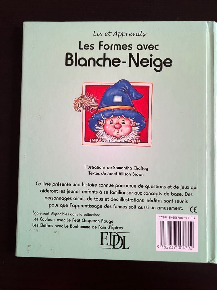 Livre éducatif Lis et apprends les formes avec Blanche Neige - photo numéro 2
