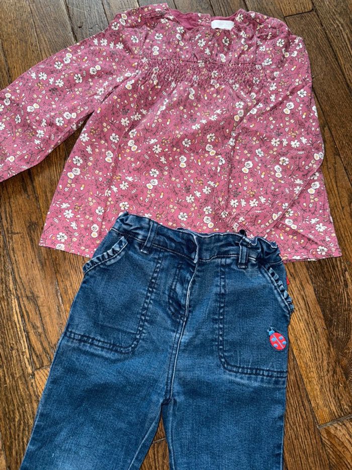 Blouse et jeans cadet Rousselle  3 ans - photo numéro 2