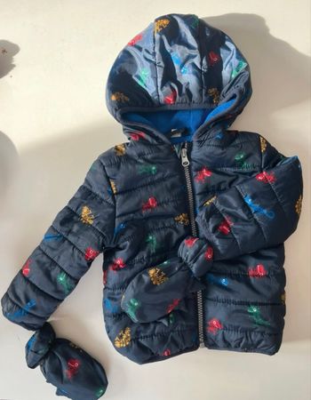 Doudoune bebe dinosaure 12 mois (74cm)