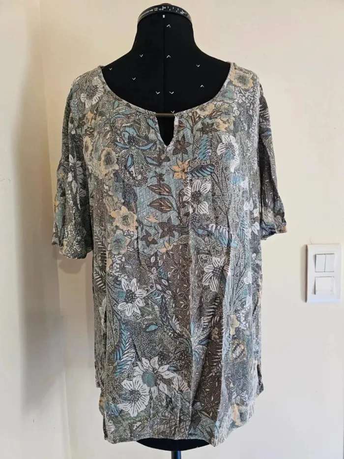 Blouse ample à fleurs Armand Thiery – Taille unique