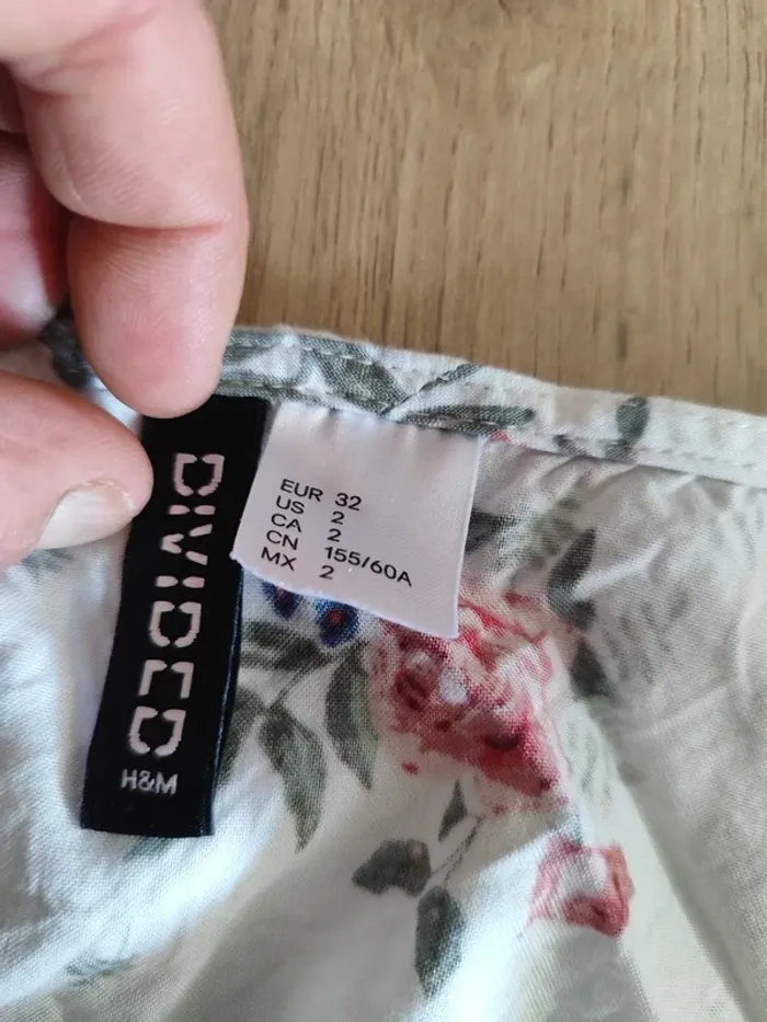 Combi-short H&M Blanc Taille 32 (XS) - Look chic et bohème ! Prix mini ! - photo numéro 6